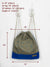 size chart of the Blue Custom Drawstring Bag made from canvas material, sport school drawstring backpack