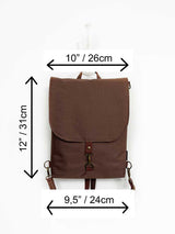 Cinnamon Slim Designer Backpack, Waterproof Women's Flap Rucksack
