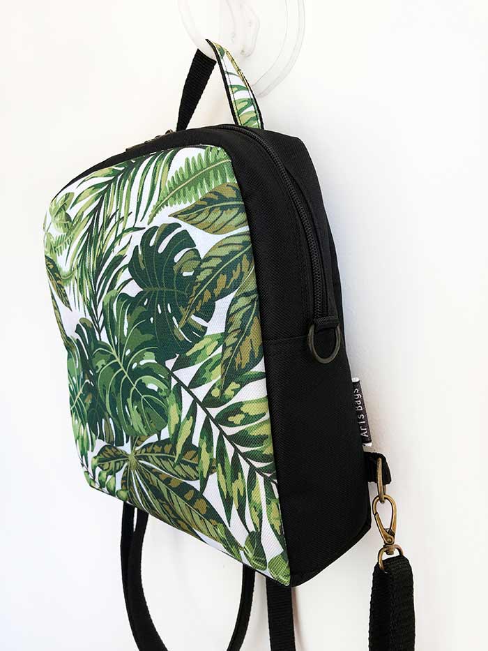 Women Designer Mini Backpack W-Monogram Print In Waterproof Vegan