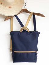Navy Blue Waterproof Minimalist Backpack