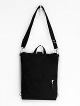 Black Waterproof Multipurpose Backpack Cross Body Bag