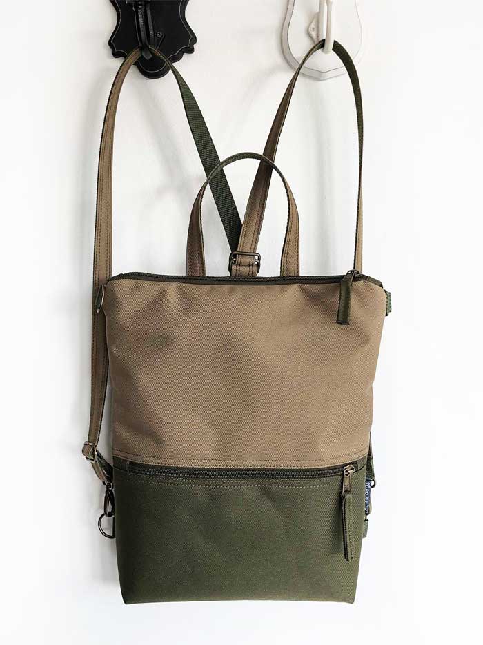 Vegan Waterproof Slim Backpack Cross Body Bag
