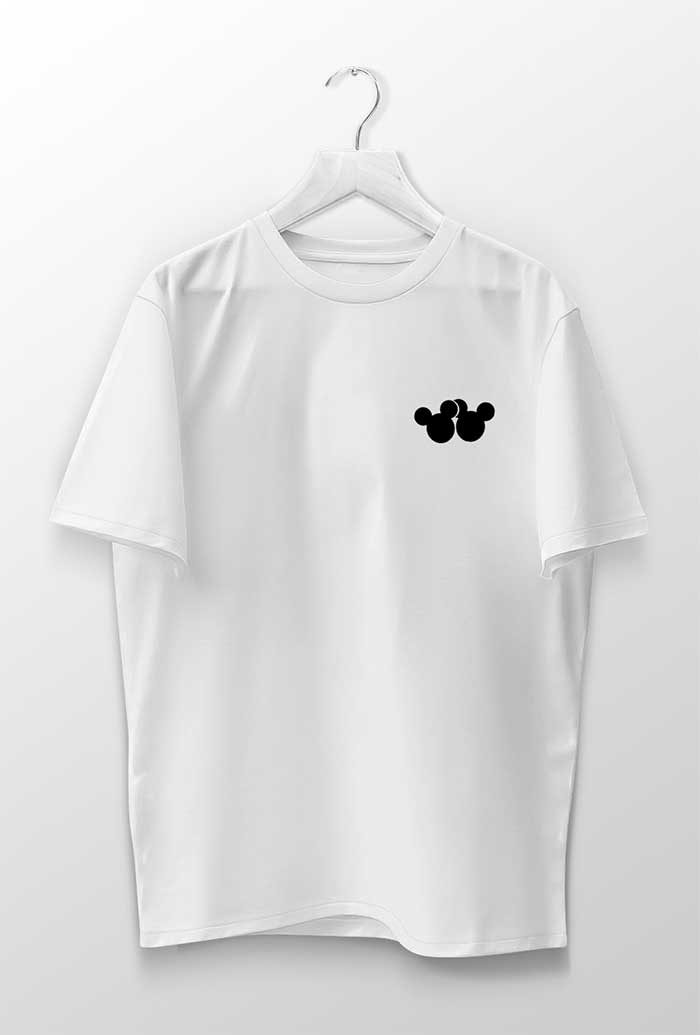 Mickey Mouse T-Shirt, Printed Disney Tee with cute Mickey mouse heads at the Chest